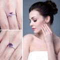 Amethyst  genuine Gemstone certified 925sterlingsilver rings