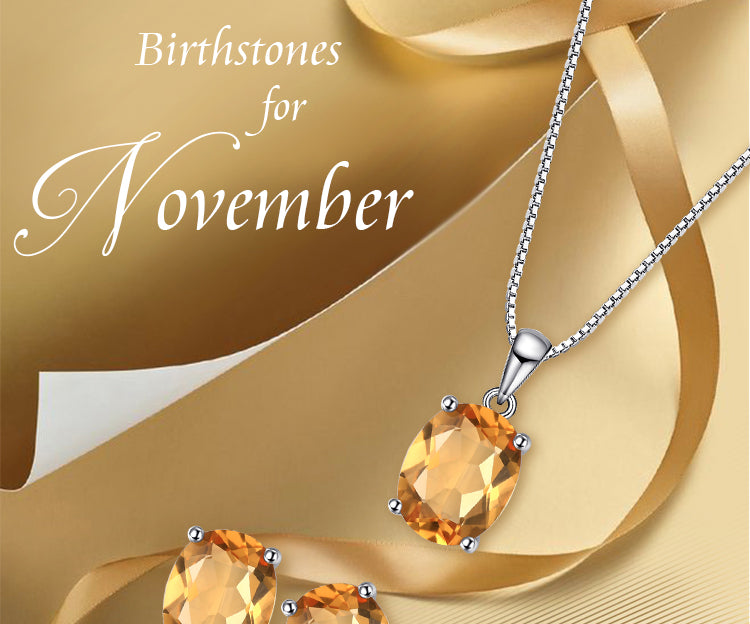Natural  Citrine  925 Sterling Silver Ring Earring Pendant Necklace Jewelry Set