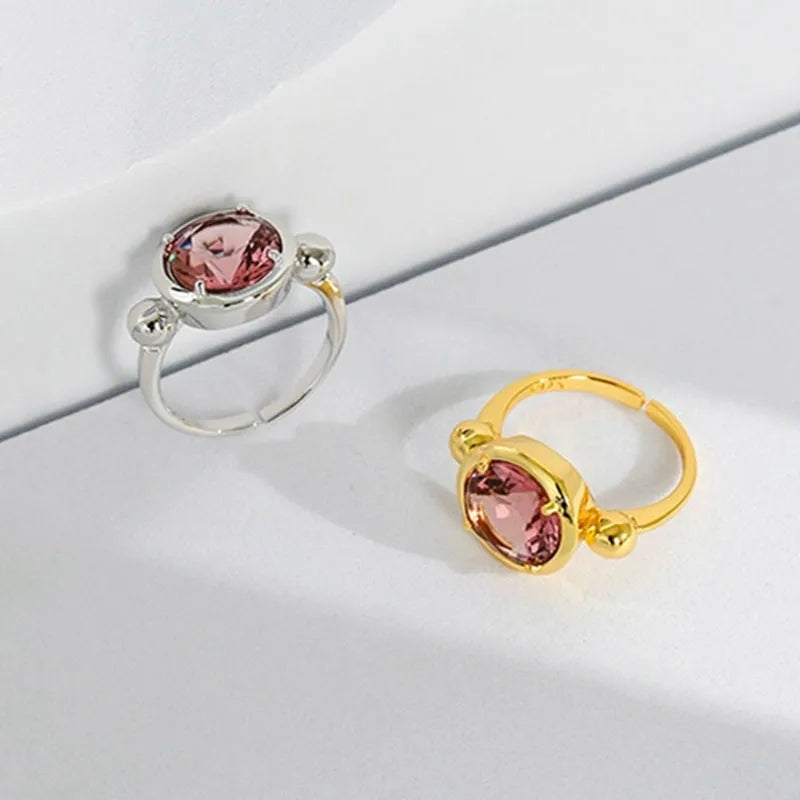 simple Geomatric  ring set  Gold and Platinum Plated
