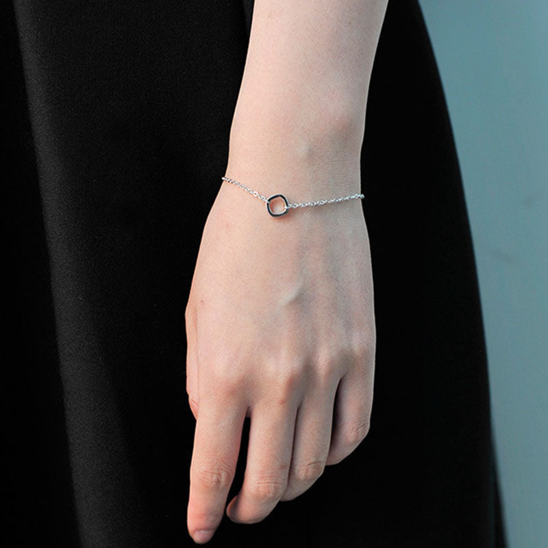 Braclet  Rhodium plated 925sterling silver Adjustable length