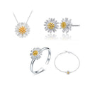 Yellow Daisy Sweet Romantic Style Jewelry Sets For Girls Birthday Gifts Prevent Allergy VE+VN+VR+VB