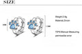Earing  kitoo   blue Zircon  Platinum plated 925stamped