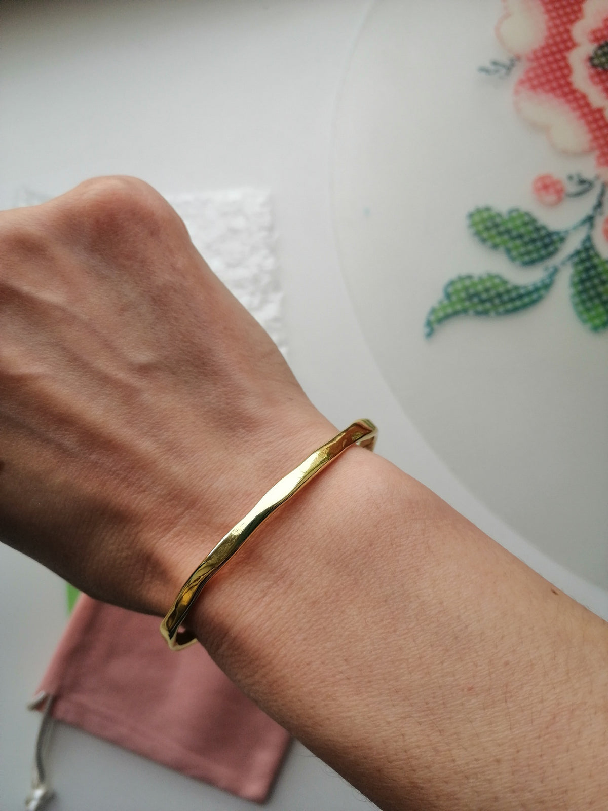 Bracelet for Women New Trend Elegant Vintage Irregular Texture Bangles Girl Party Jewelry Lover Gift