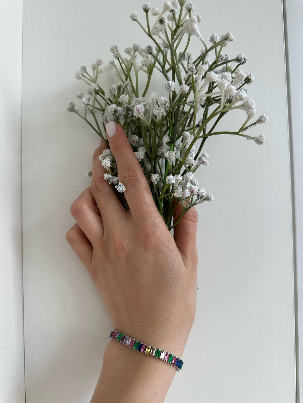 korean fashion 925 Sterling Silver Light Luxury Color Crystal Hand Bracelet For Women Charm Wedding Jewelry Gift Party 18cm