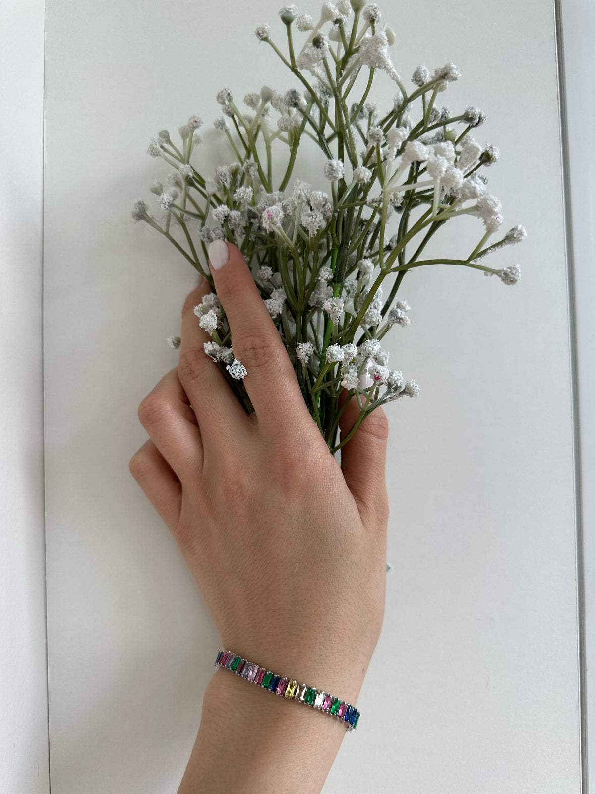 korean fashion 925 Sterling Silver Light Luxury Color Crystal Hand Bracelet For Women Charm Wedding Jewelry Gift Party 18cm