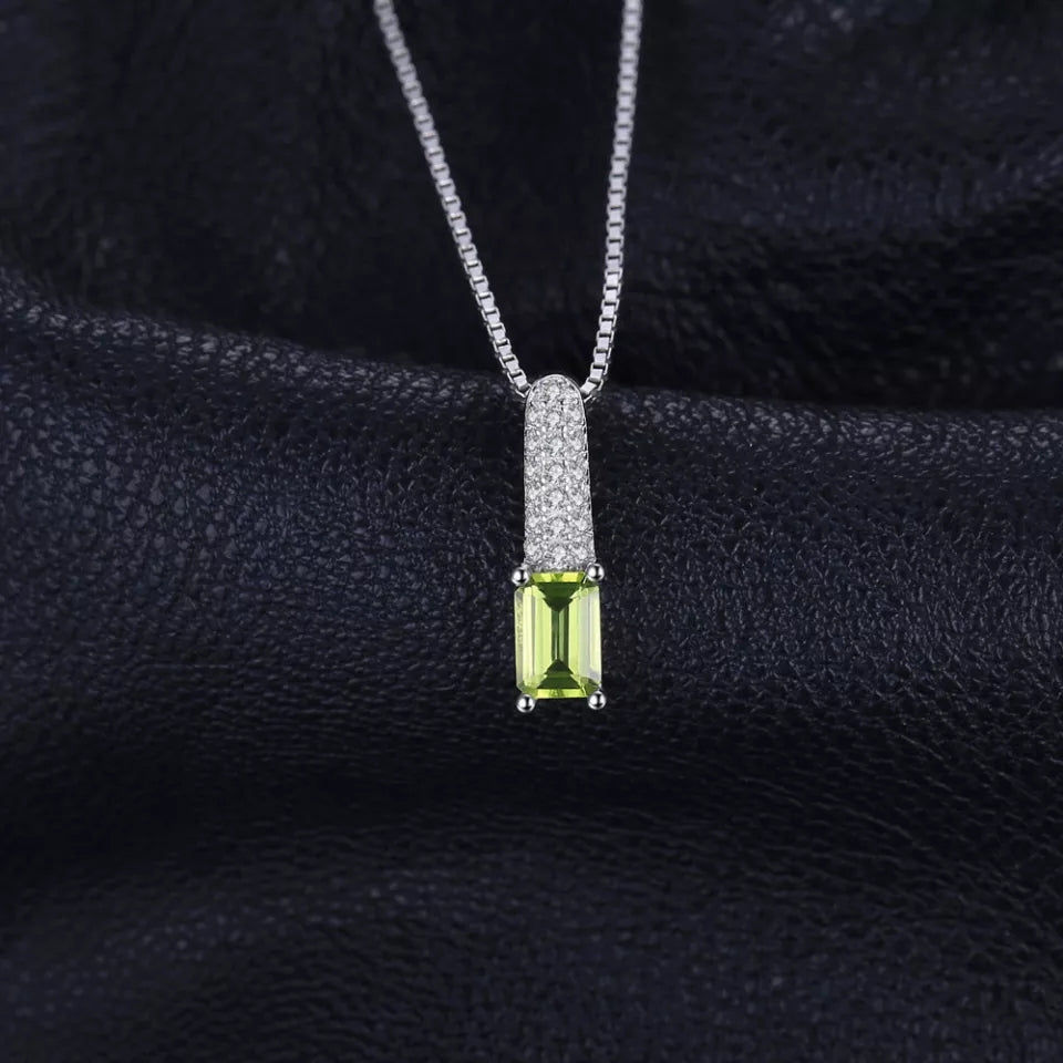 Peridot  natural genuine Gemstone 💯 pendant  925sterlingsilver
