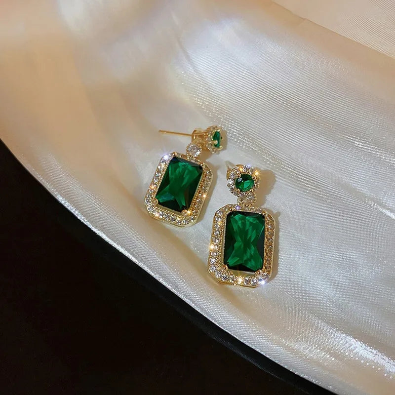 New Fashion Pendant Necklace Earring Stud Jewelry Set  Simple CZ Jewelry For Women Fine Jewelry