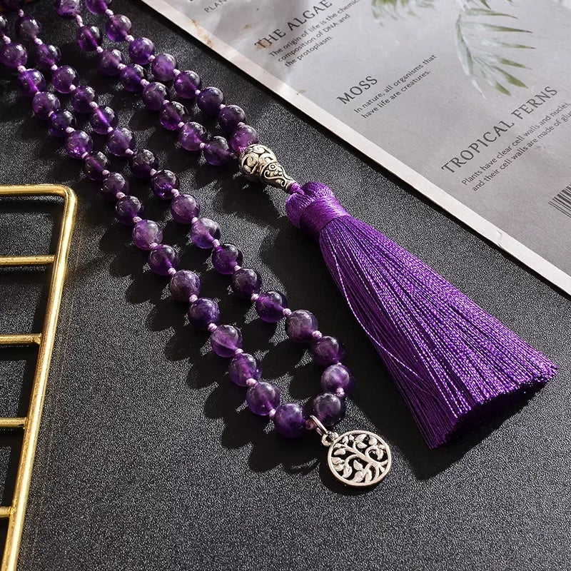 Amethyst Genuine Gemstone Necklace