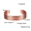 Copper ring with magnet   adjustable size