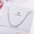 Braclet  Double layers platinum plated 925stamped Adjustable size