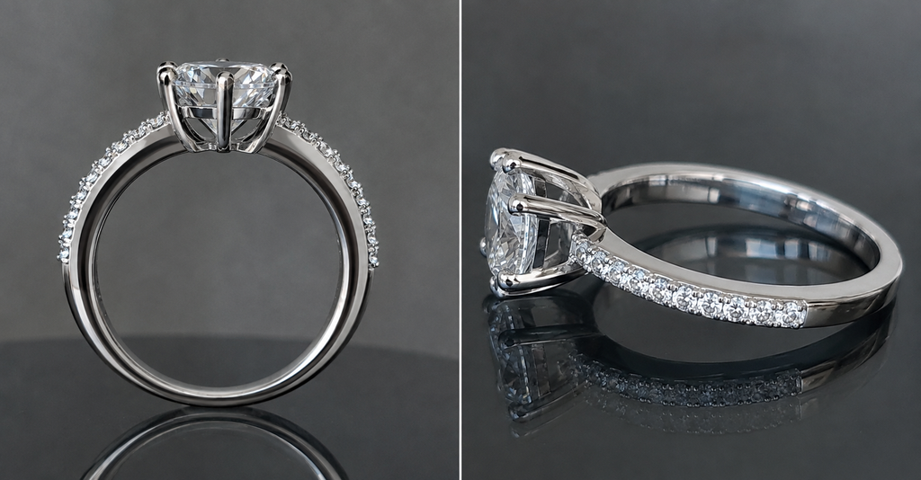 2 Carat Certified Moissanite Ring in 925 Sterling Silver – 8mm Round Cut | GRA Certified | Lifetime Warranty