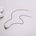 Necklace  balck Zircon  Platinum plated