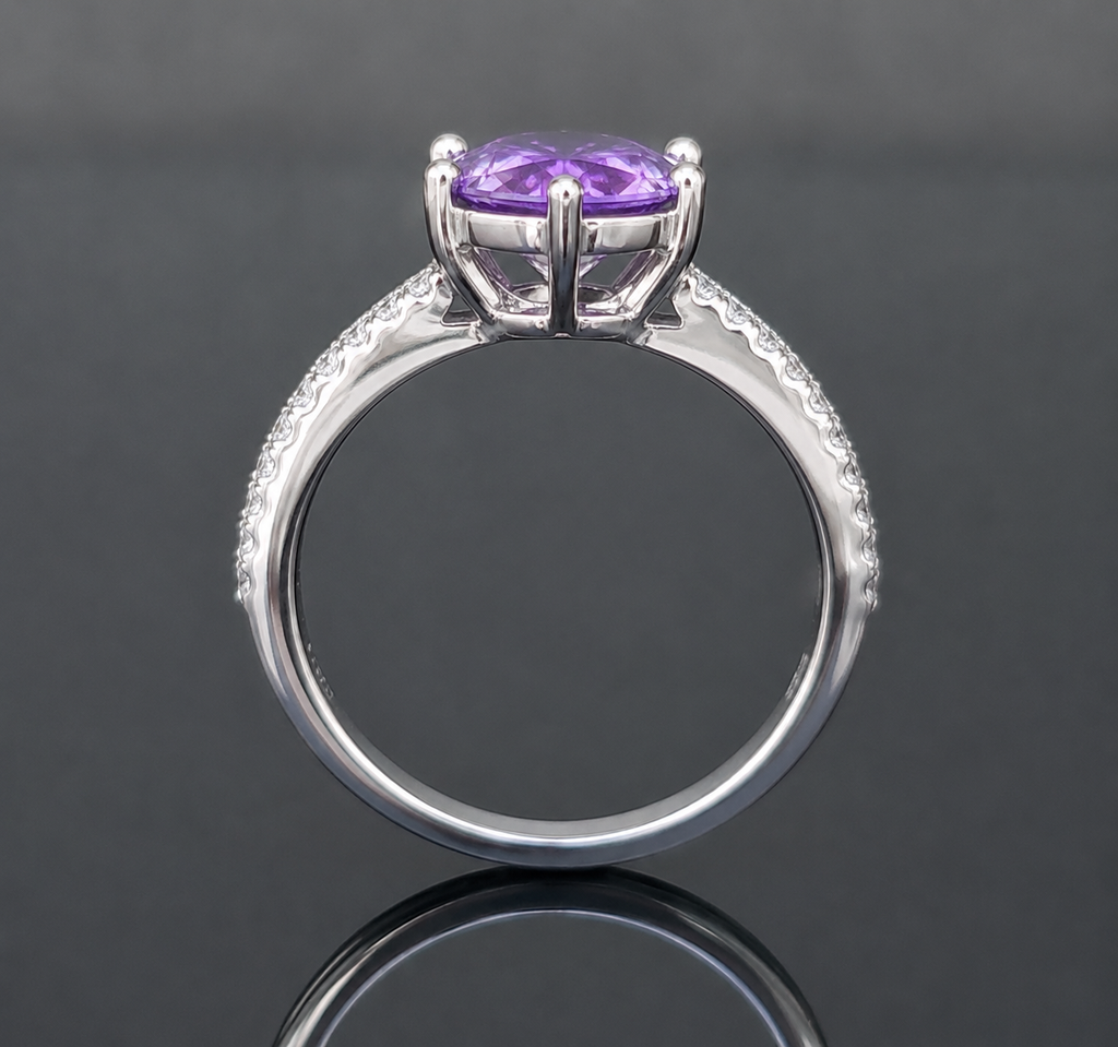 925 Sterling Silver Ring with Customizable Center Stone | Lifetime Warranty