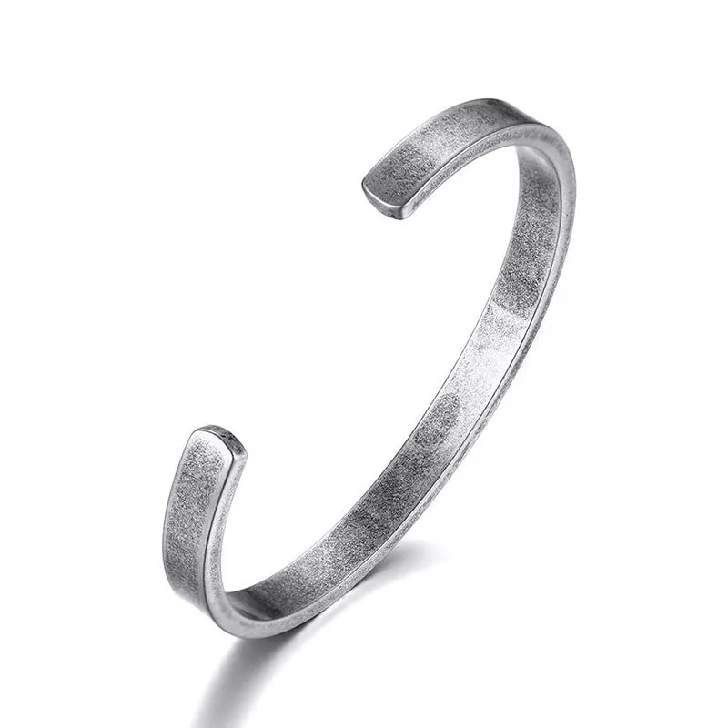 Vintage Viking Cuff Bracelets Bangles for Men Women Simple Classic Pulseras hombre Stainless Steel