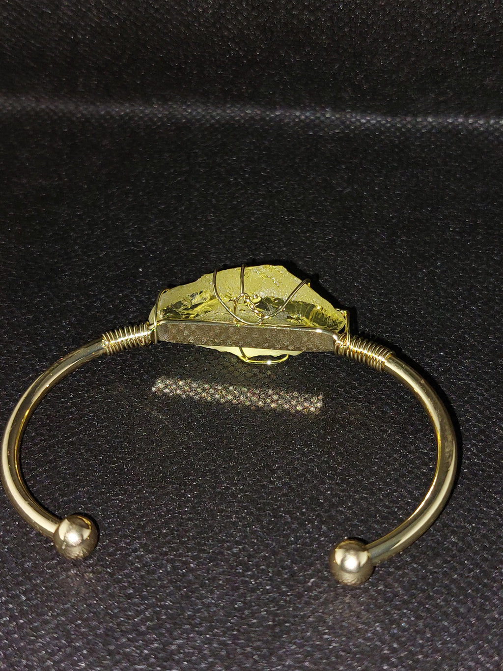 CITRENE  / PUKJRAJ  GENUINE GEMSTONE  BANGLE AND RING SET