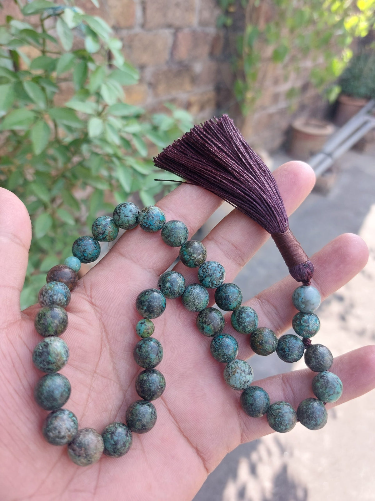 Feeroza  genuine Gemstone 10 mm 33 beads tasbhe