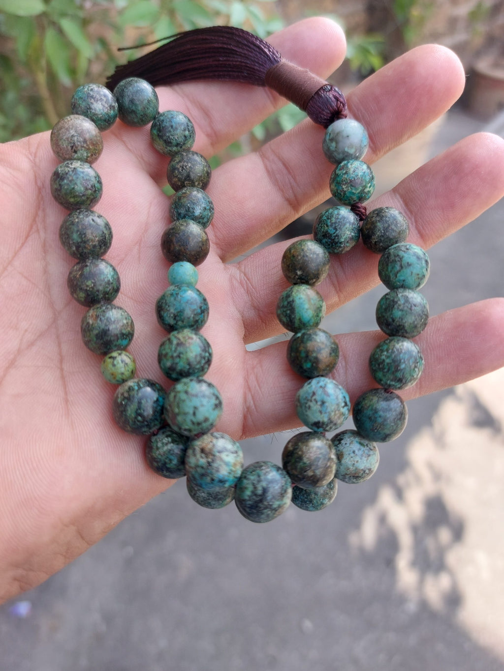 Feeroza  genuine Gemstone 10 mm 33 beads tasbhe