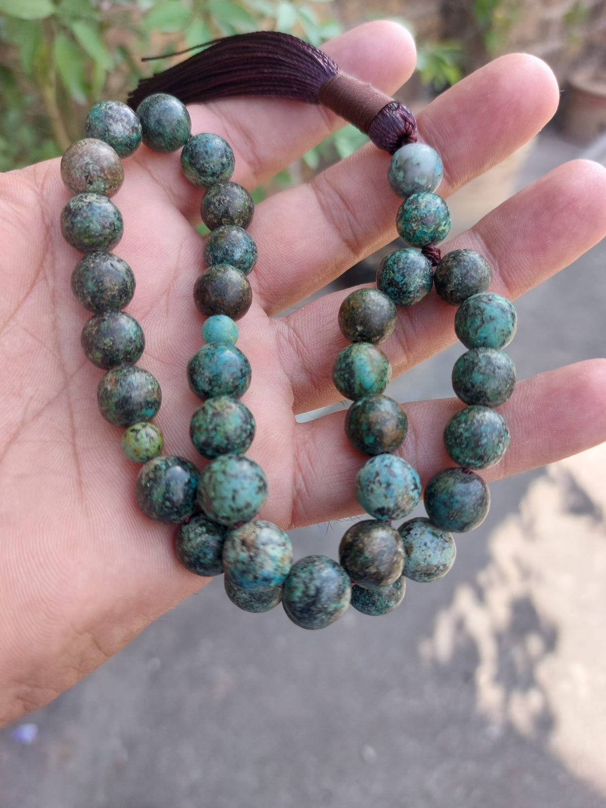 Feeroza  genuine Gemstone 10 mm 33 beads tasbhe