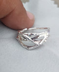 Curved Multi Layer Ring Adjustable Size – 925 Sterling Silver