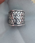 Solid Wide Ring Adjustable Size – 925 Sterling Silver