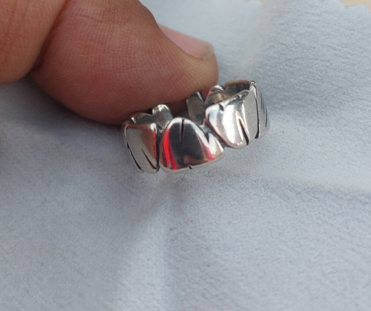 Zigzag Ring Adjustable Size – 925 Sterling Silver