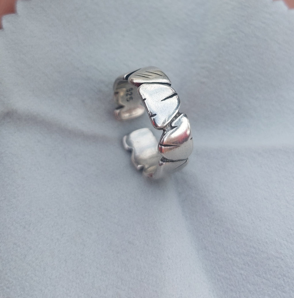 Zigzag Ring Adjustable Size – 925 Sterling Silver