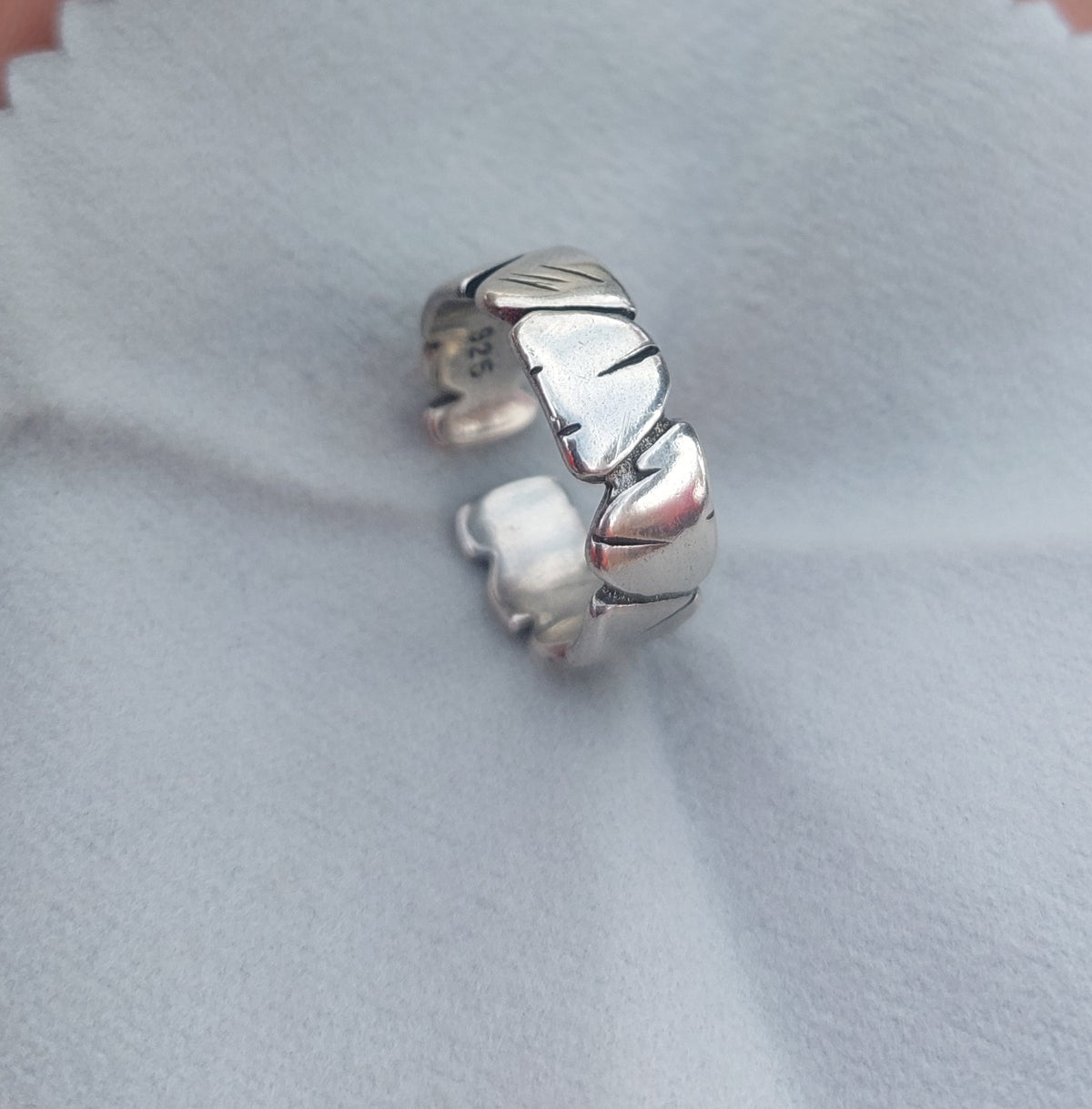 Zigzag Ring Adjustable Size – 925 Sterling Silver