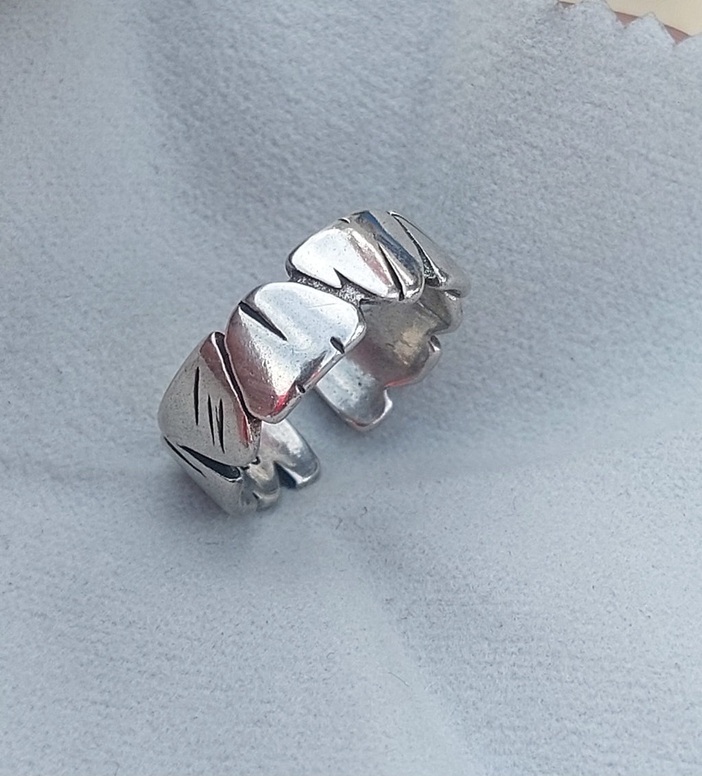 Zigzag Ring Adjustable Size – 925 Sterling Silver