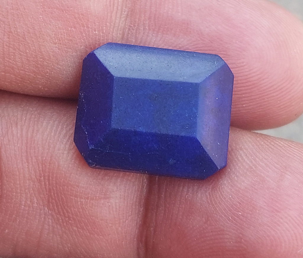 Lapis Lazuli 12.20 carat double-sided natural gemstone. Perfect for rings, pendants, and custom gemstone jewelry with rich blue color.