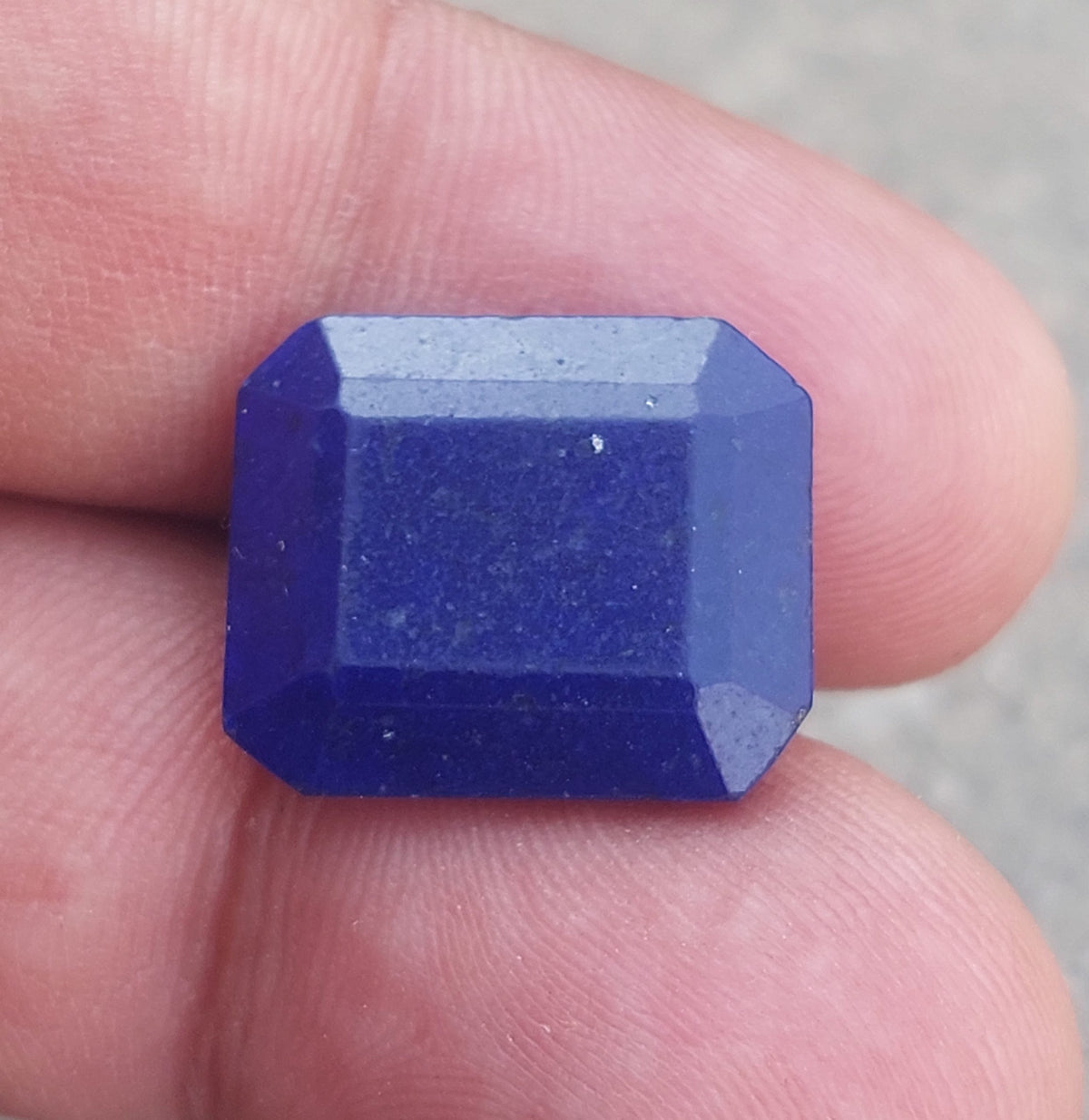 Lapis Lazuli 12.20 carat double-sided natural gemstone. Perfect for rings, pendants, and custom gemstone jewelry with rich blue color.