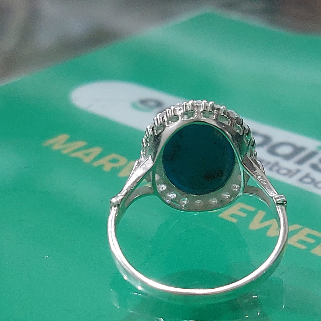 Genuine Nishapuri Feroza Ring – 925 Sterling Silver Handmade
