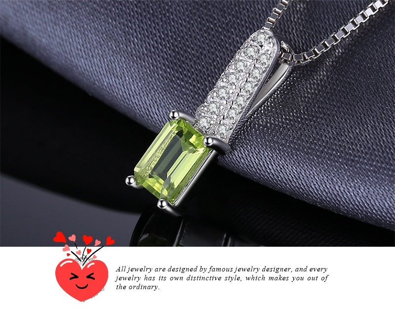 Peridot  natural genuine Gemstone 💯 pendant  925sterlingsilver