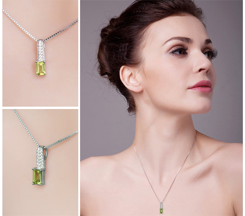 Peridot  natural genuine Gemstone 💯 pendant  925sterlingsilver