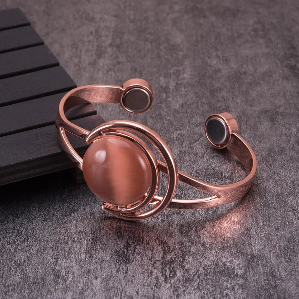 Copper Bracelets for Women Men Energy Magnetic Bracelet Benefits Men Adjustable Cuff Bracelets Bangles Health Copper