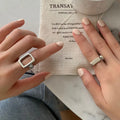 CREATIVE  HOLLOW NEW TRENDY RING SET 925STERLINGSILVER