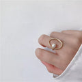 Gold Color Finger Rings INS Fashion France Gold Plated Creative Geometric Elegant Party Jewelry Gifts for Women