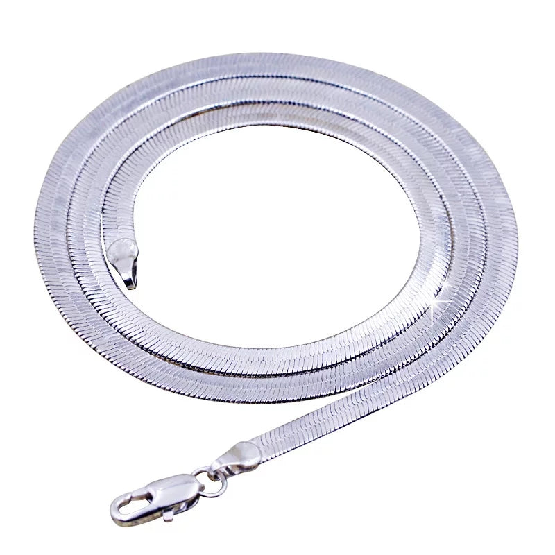 925 Sterling Silver Snake Chain Necklace Men & Women 3MM-4MM Chokers 16 " 20 inch"Unisex Boys Girls Fine Jewelry Gift