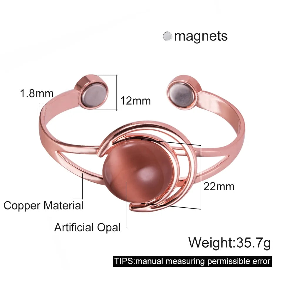 Copper Bracelets for Women Men Energy Magnetic Bracelet Benefits Men Adjustable Cuff Bracelets Bangles Health Copper