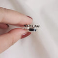 Ring  double Layer platinum plated 925stamped
