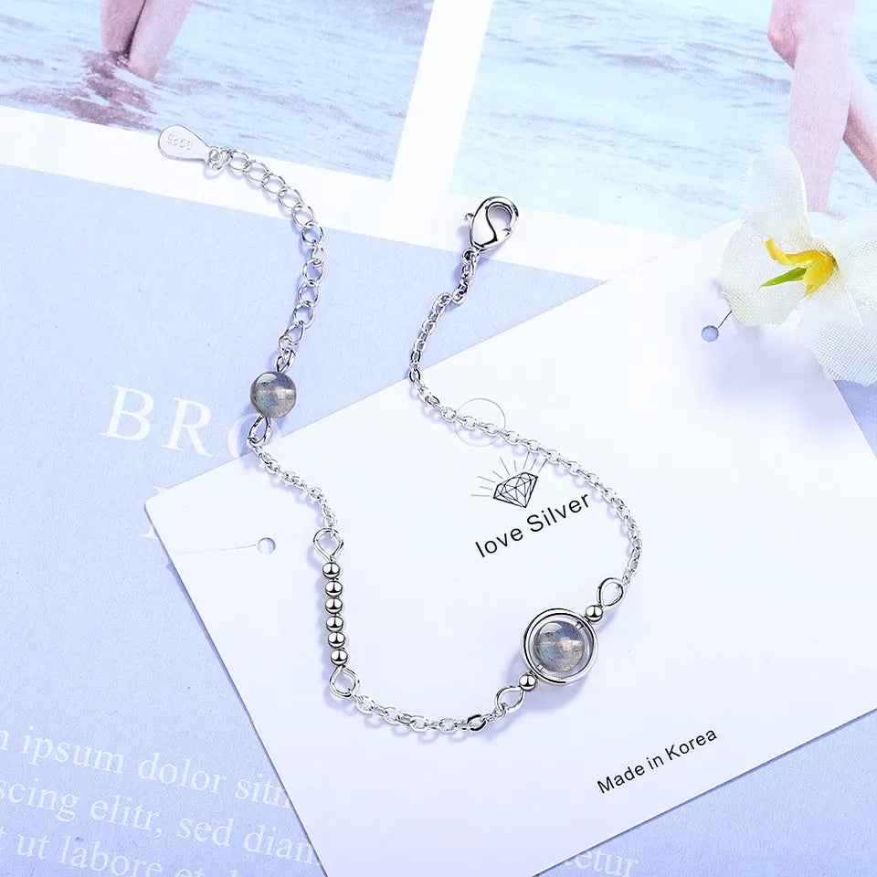 moonstone 925sterling silver braclet