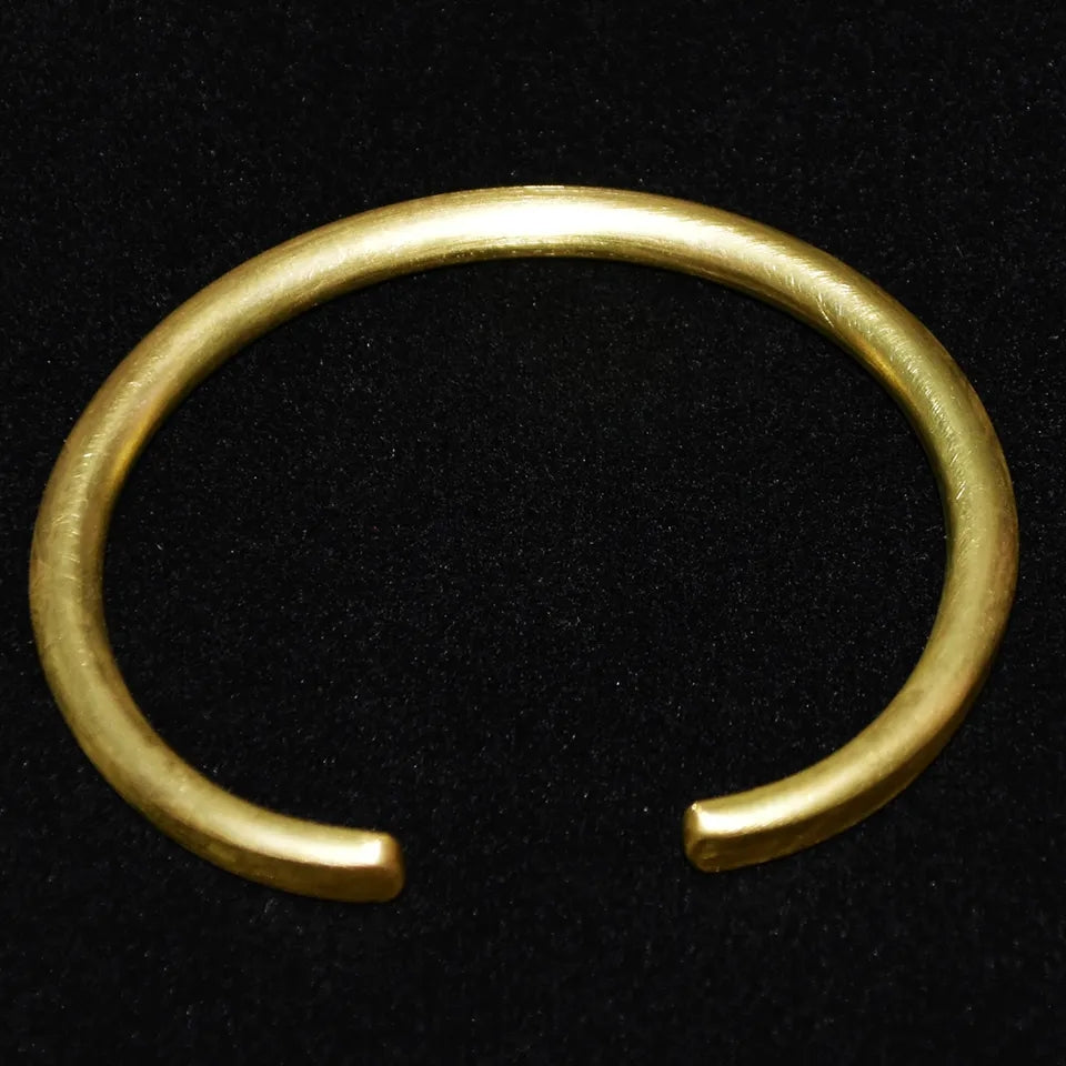 Brass Cuff Bracelet For Men Women Vintage Bangle Resizeable Metal Unisex Jewelry Handmade Craft