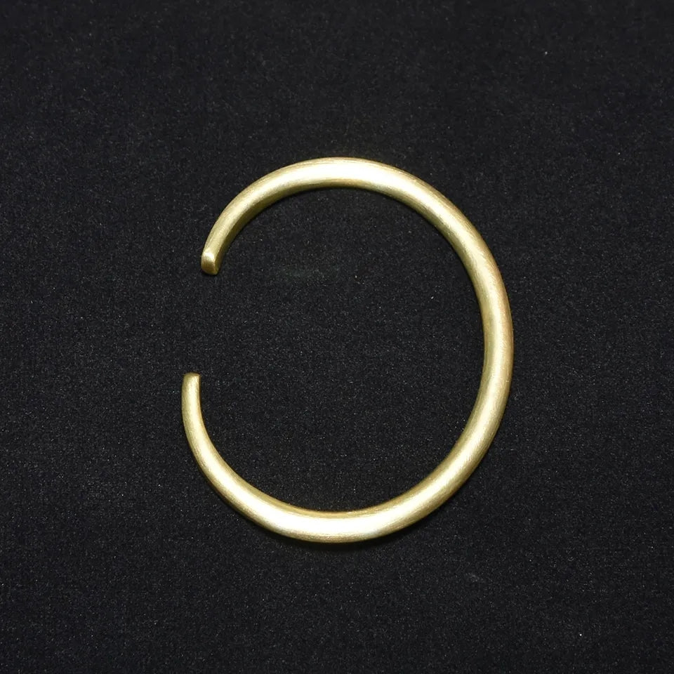 Brass Cuff Bracelet For Men Women Vintage Bangle Resizeable Metal Unisex Jewelry Handmade Craft