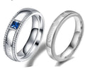 COUPLE RING SHINY CRYSTAL TURKISH DESIGN BAND RING WATERPOOF