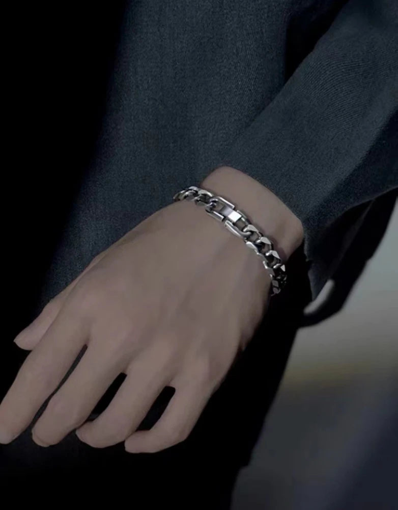 8MM 316L Stainless Steel Cuban Chain Bracelet Fashion Men's Accessories Birthday/Christmas Gift /22CM