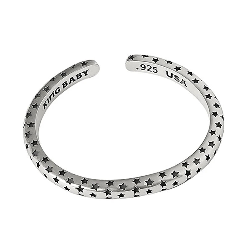 Opening Brcacelet Bangles for Women INS Fashion Vintage Punk Stars