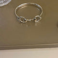 Simple Buckle Bracelets for Women New Trendy Elegant Vintage Hollow Geometric Bangles