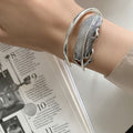 Bracelet for Women Summer New Trendy Elegant Creative Vintage Feather Adjustable Jewelry Party Gifts