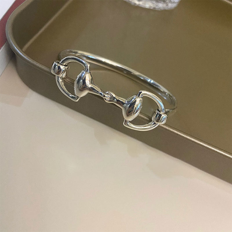 Simple Buckle Bracelets for Women New Trendy Elegant Vintage Hollow Geometric Bangles