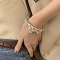 Bracelet for Trend Vintage Elegant Design Charm Leaves Flowers Aqeeq  Jewelry Creative Gifts