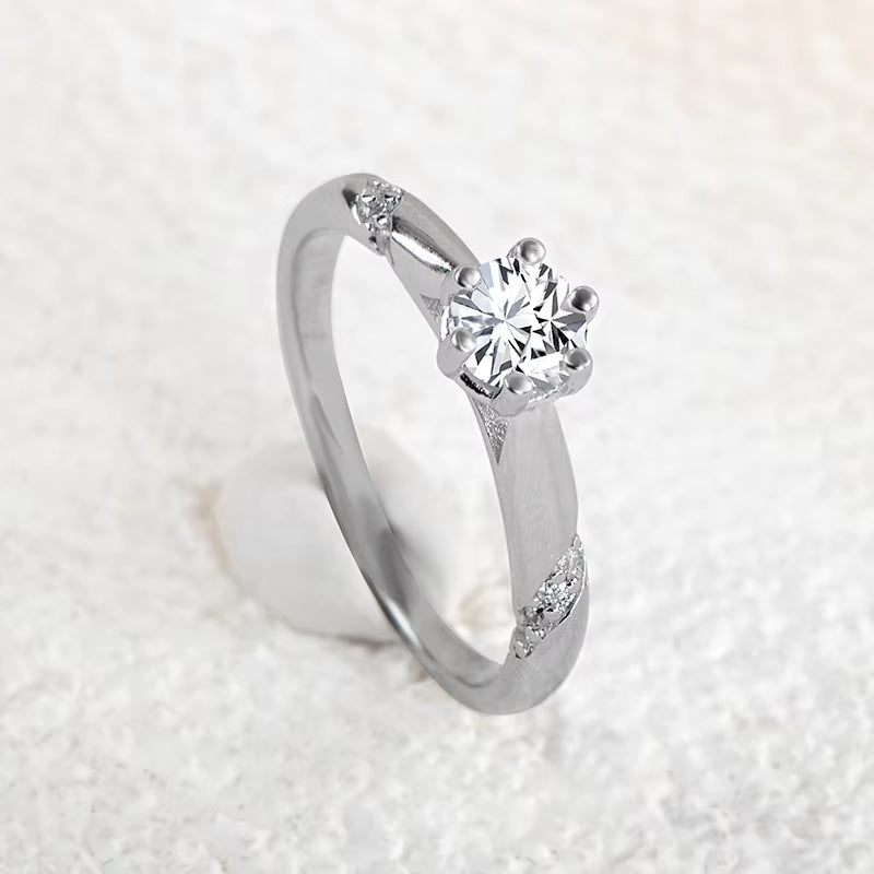 1Carats Moissanite Ring 925 Sterling Silver For Man and Women Suitable For Daily Wear and Gift For Engagement Wedding Ring